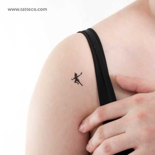 Peter Pan Silhouette Temporary Tattoo - Set of 3