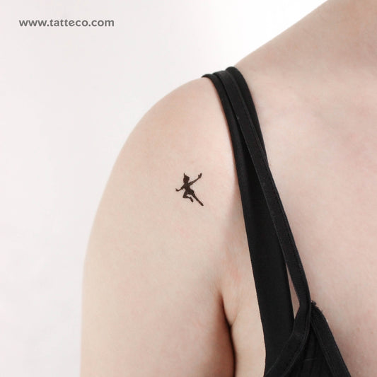 Peter Pan Silhouette Temporary Tattoo - Set of 3