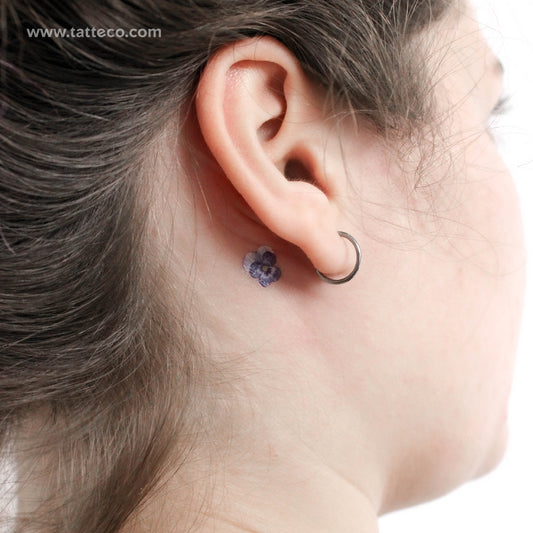 Tatuaje temporal de pensamiento azul pequeño - Juego de 3