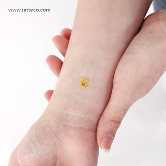 Tatuaje temporal de pensamiento amarillo pequeño (juego de 3)