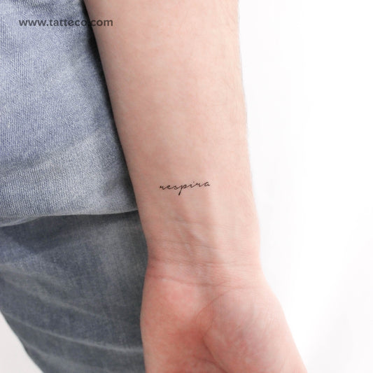 Tatuaje temporal Respira - Juego de 3