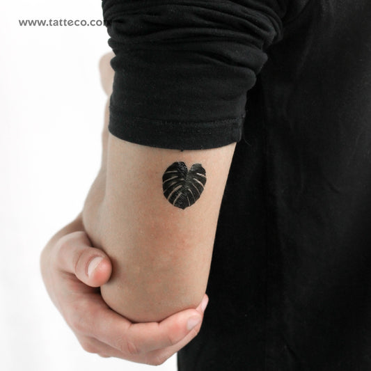Tatuaje temporal de hoja de Monstera - Juego de 3
