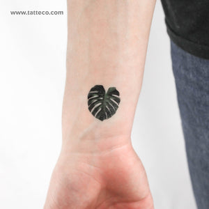Monstera Leaf Temporary Tattoo - Set of 3