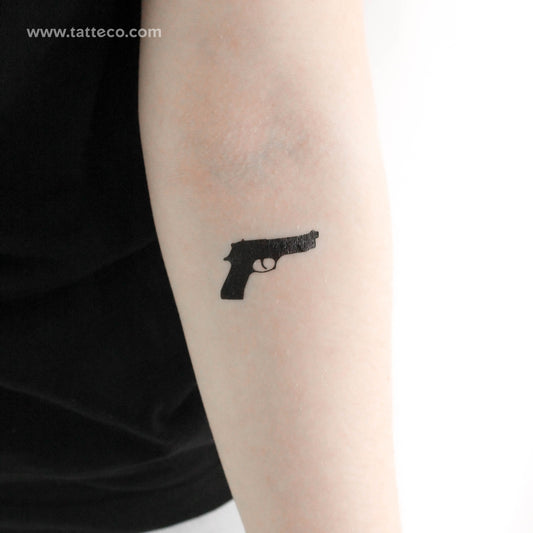 Tatuaje temporal de pistola - Juego de 3
