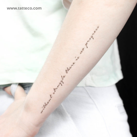 Tatuaje temporal "Fine Line Without Stuggle There Is Progress" (3 unidades)