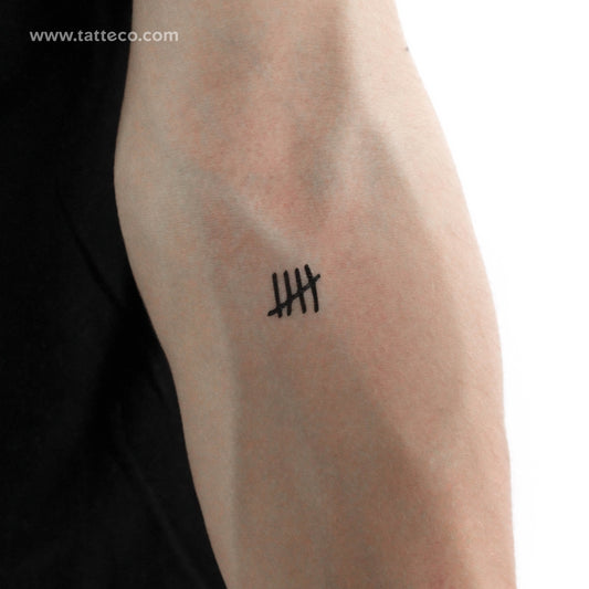 Tally Marks Temporary Tattoo - Set of 3