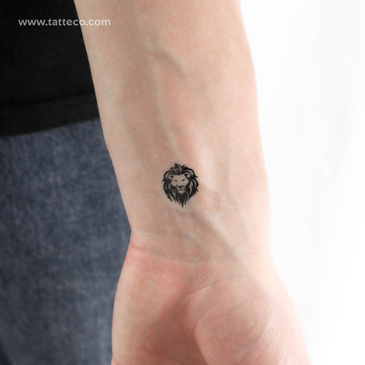 Tatuaje temporal de cara de león - Juego de 3