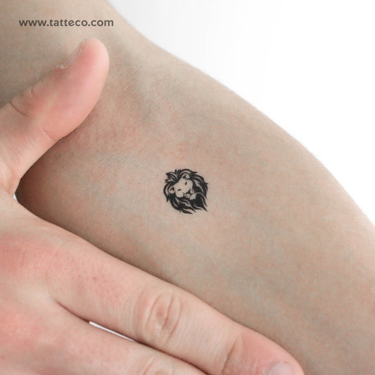 Tatuaje temporal de cara de león - Juego de 3