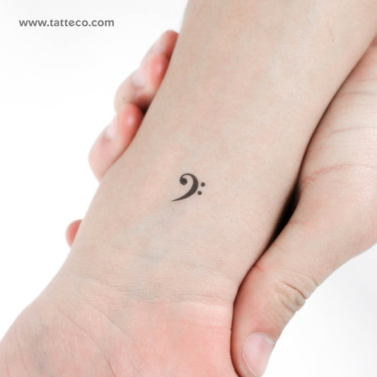 Tatuaje temporal de clave de fa diminuta (juego de 3)