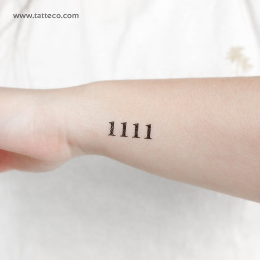 1111 Temporary Tattoo - Set of 3
