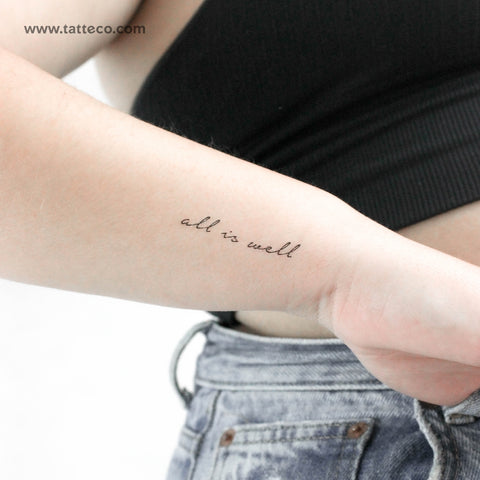 All Is Well Temporary Tattoo - Set of 3