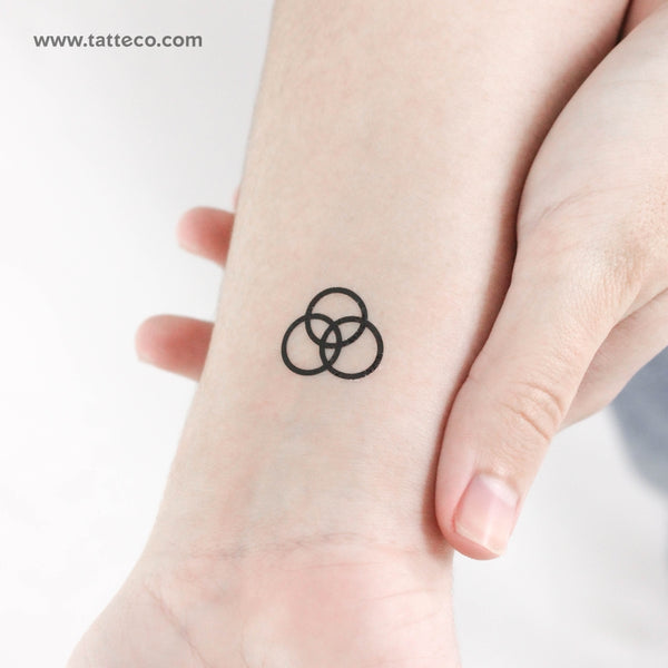 Borromean Rings Temporary Tattoo - Set of 3