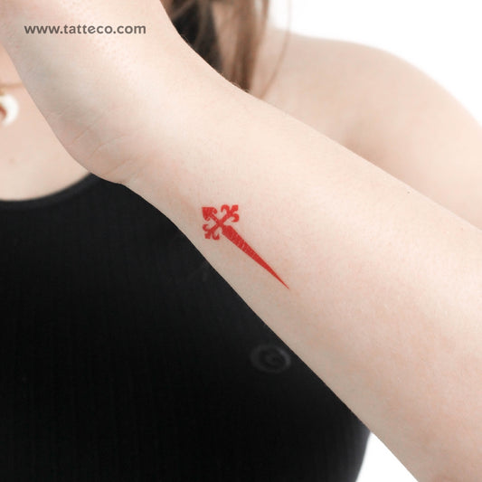 Cross Of Santiago Temporary Tattoo - Set of 3