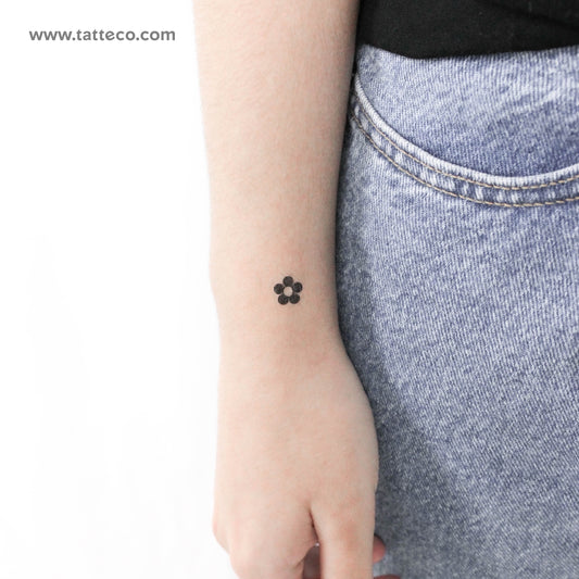 Tatuaje temporal de flor minimalista - Juego de 3