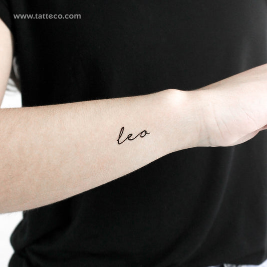 Tatuaje temporal de Leo - Juego de 3