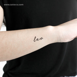 Leo Temporary Tattoo - Set of 3