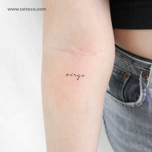 Virgo Temporary Tattoo - Set of 3