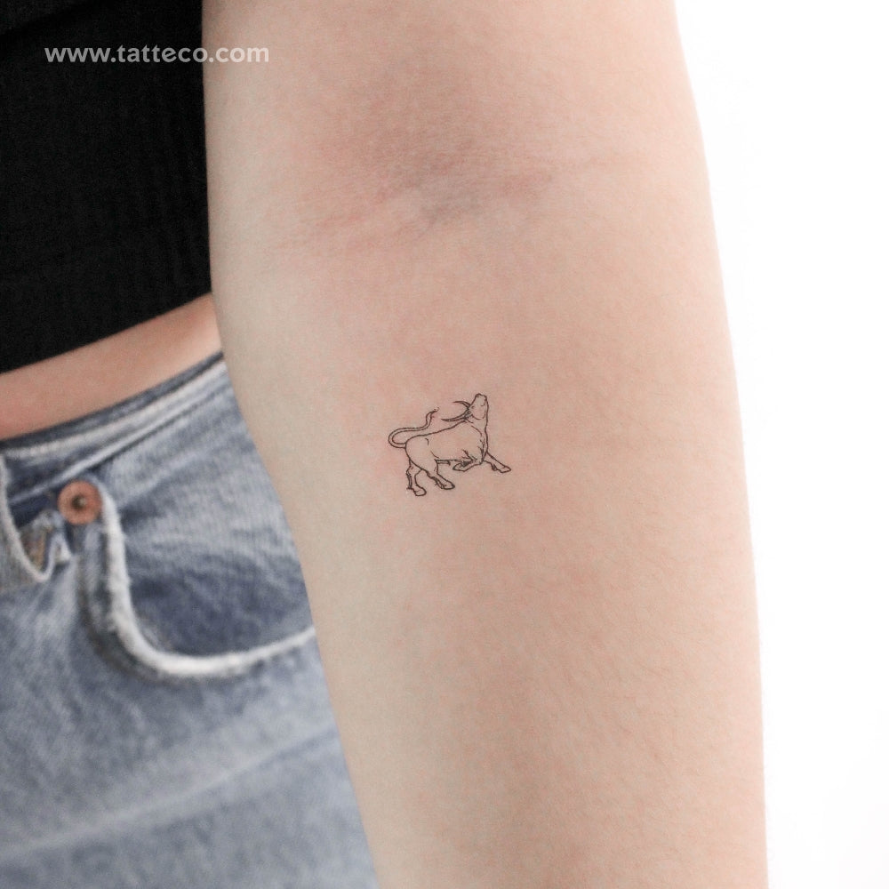 Bull Temporary Tattoo - Set of 3