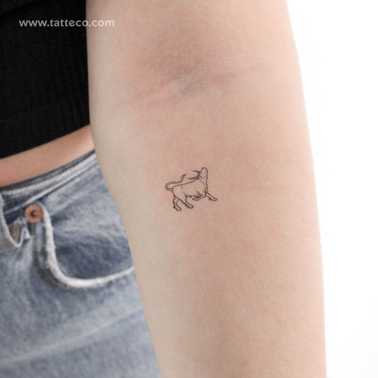 Bull Temporary Tattoo - Set of 3