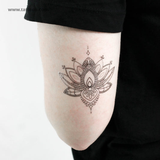 Tatuaje temporal de flor de loto sagrada (juego de 3)