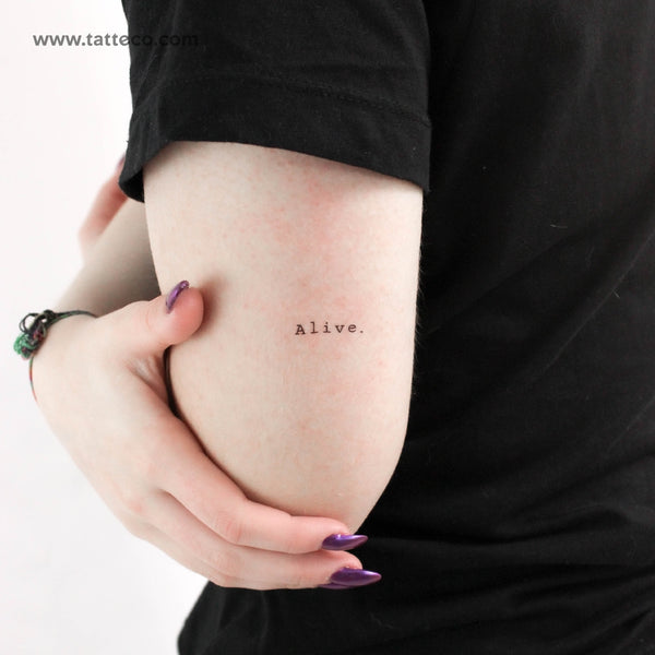 Small Alive Temporary Tattoo (Set of 3)