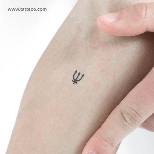 Tatuaje temporal del símbolo del planeta Neptuno (juego de 3)