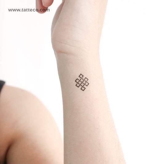Minimalist Endless Knot Temporary Tattoo - Set of 3