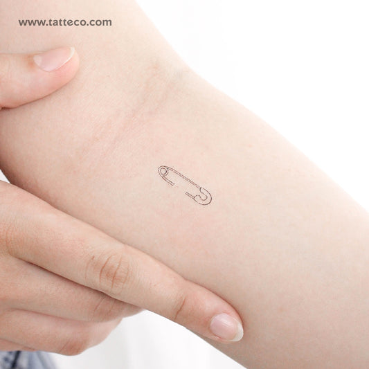 Safety Pin Temporary Tattoo - Set of 3