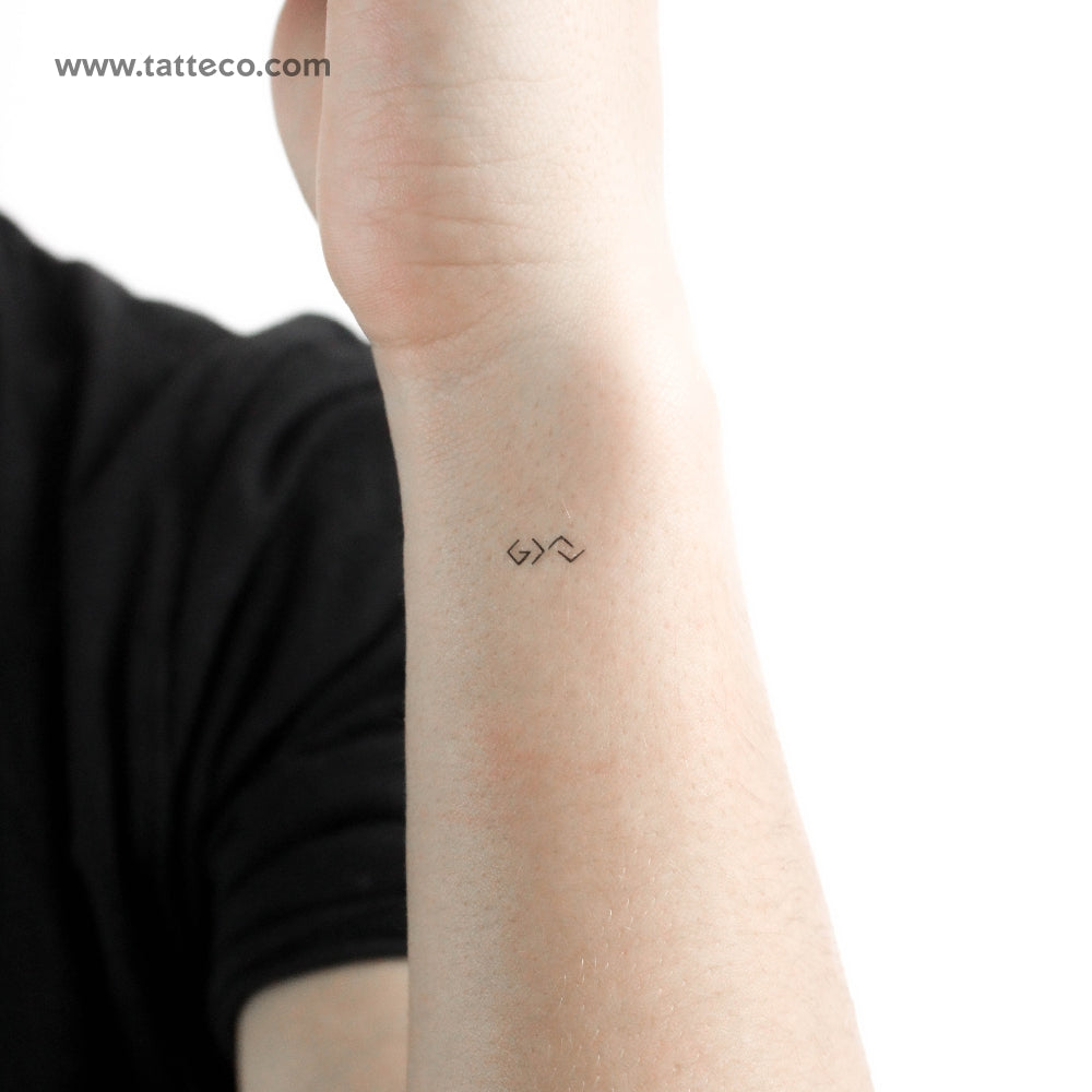Tiny God is Greater Than The Highs and Lows Temporary Tattoo - Set of 3