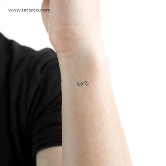 Tiny God is Greater Than The Highs and Lows Temporary Tattoo - Set of 3