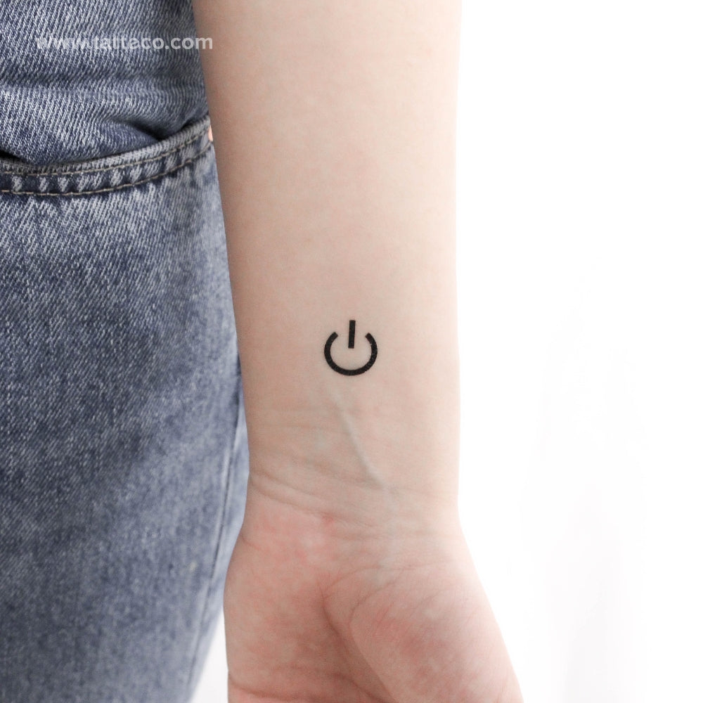 Power Symbol Temporary Tattoo - Set of 3