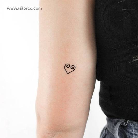 Tatuaje temporal de corazón de Sankofa - Juego de 3