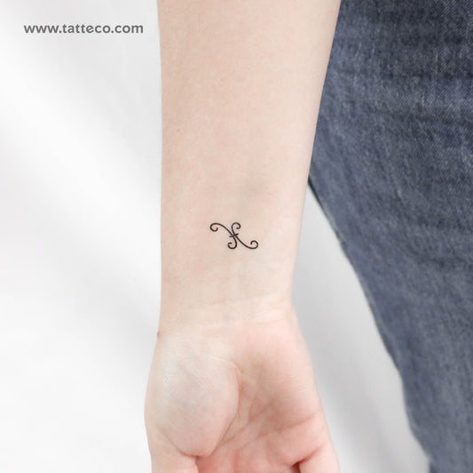 Tatuaje temporal del símbolo de Piscis de Rihanna (juego de 3)