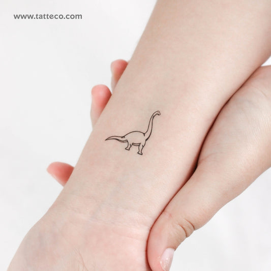 Brontosaurus Temporary Tattoo - Set of 3