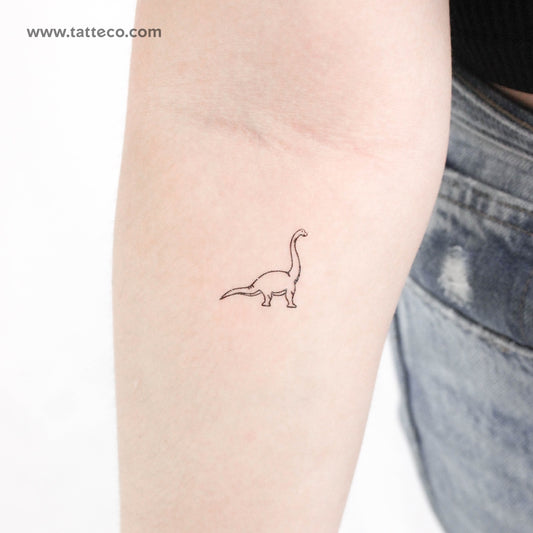 Brontosaurus Temporary Tattoo - Set of 3