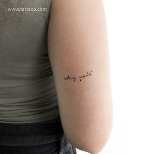 Stay Gold Temporary Tattoo - Set of 3