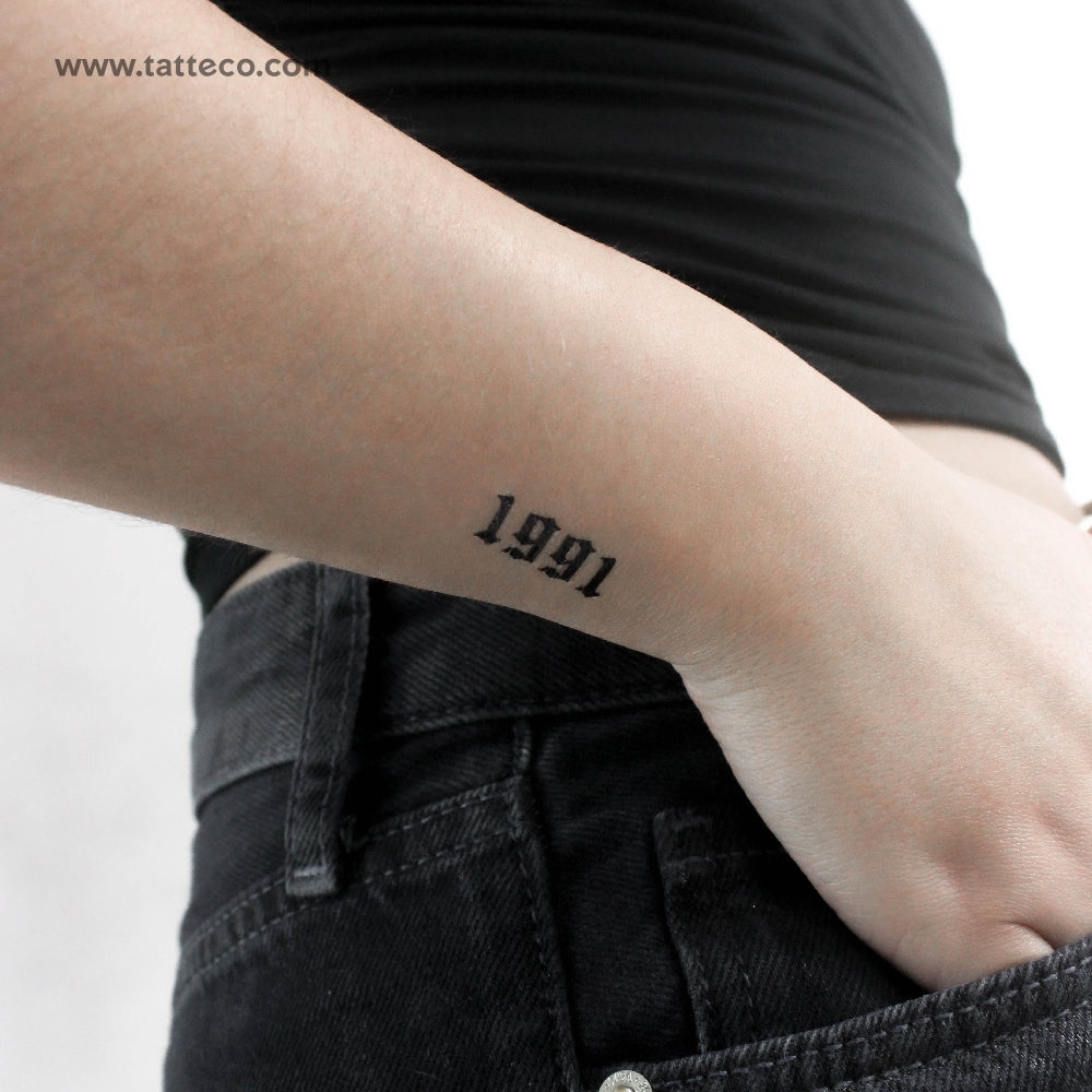 Tatuaje temporal de 1991 de 1991.ink - Juego de 3