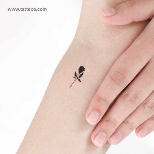 Tatuaje temporal de rosa negra de 1991.ink (juego de 3)