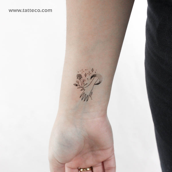Moon Hand Temporary Tattoo by Tukoi - Set of 3