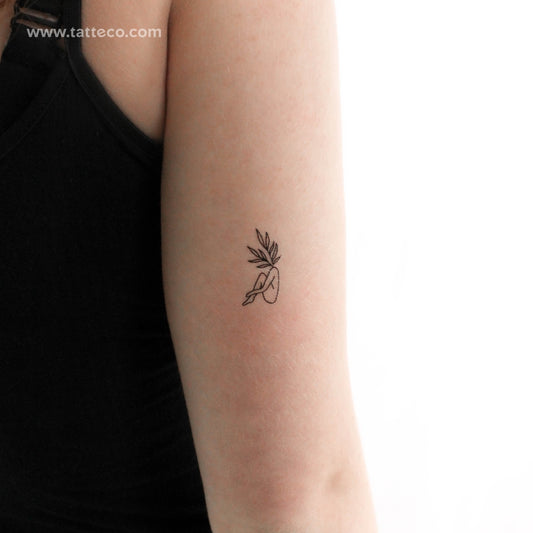 Tatuaje temporal de mujer con cabeza de hoja de Tukoi (juego de 3)