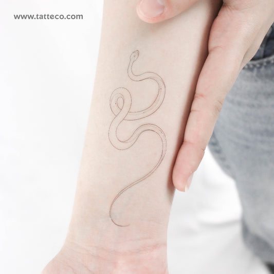 Tatuaje temporal de serpiente de Harmlessberry (juego de 3)