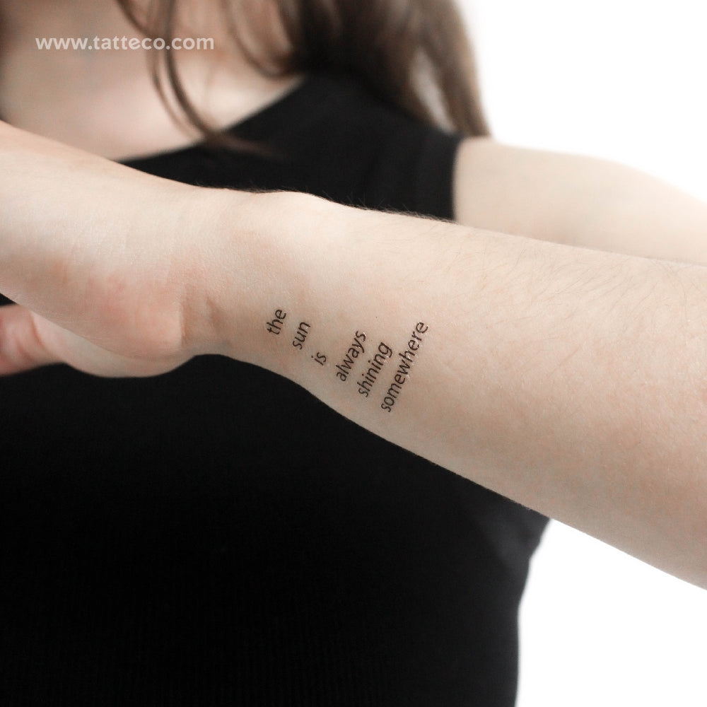 Tatuaje temporal "El sol siempre brilla" - Juego de 3