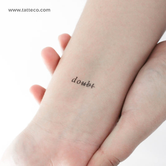Tatuaje temporal "Duda" - Juego de 3