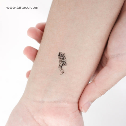 Tatuaje temporal de cosmonauta pequeño (juego de 3)