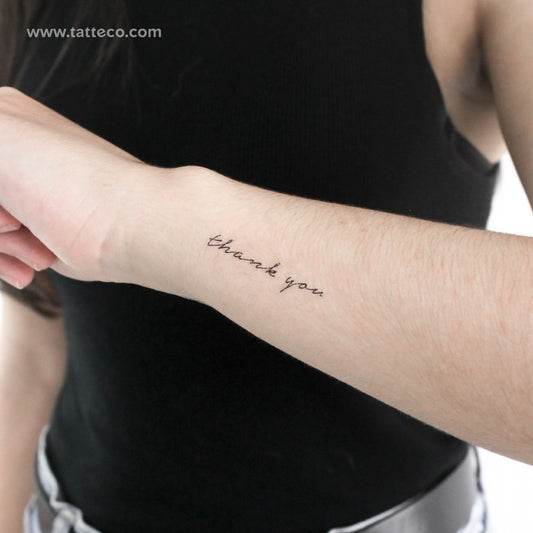 Thank You Temporary Tattoo - Set of 3