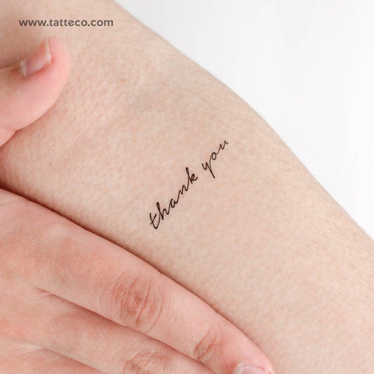 Thank You Temporary Tattoo - Set of 3