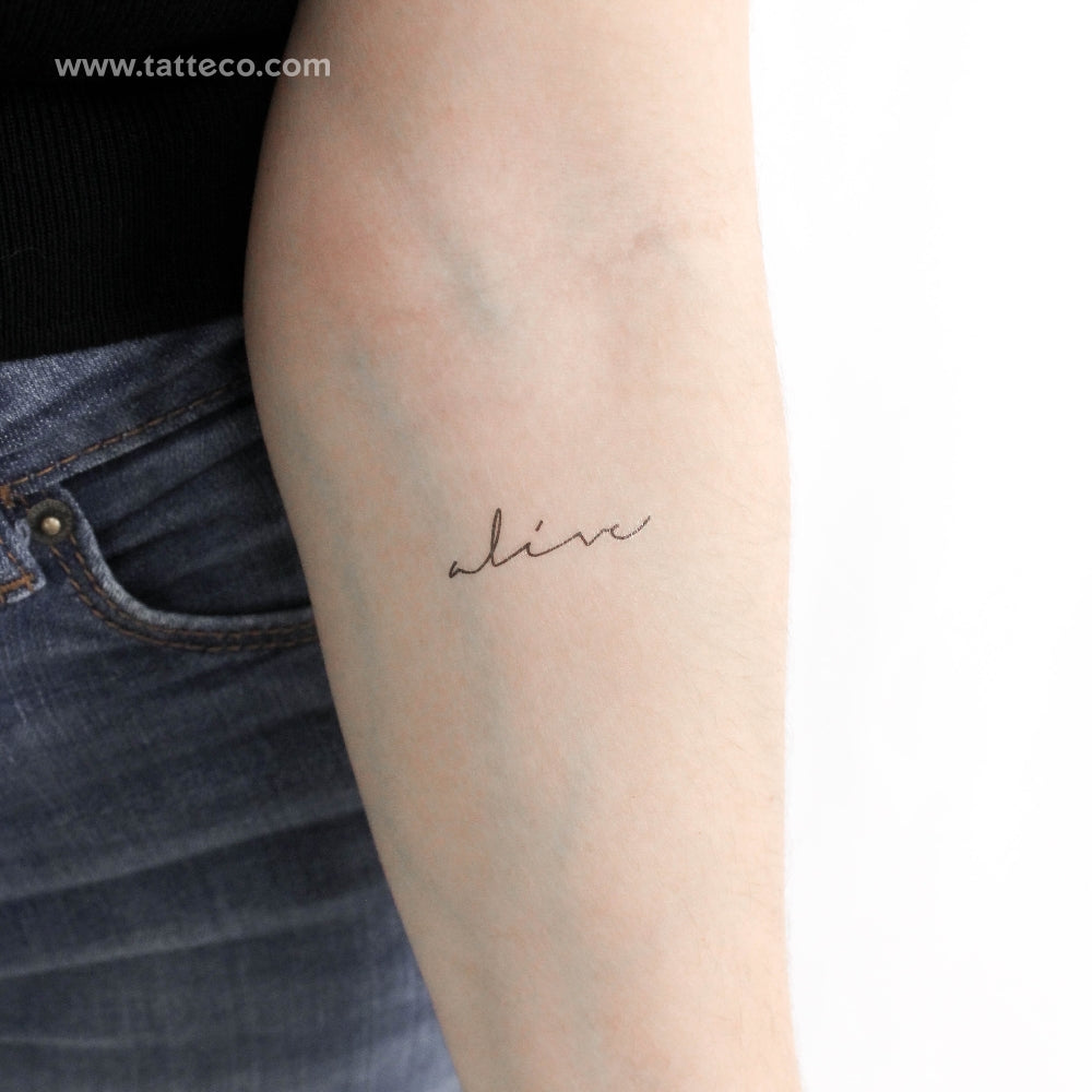Alive Temporary Tattoo - Set of 3