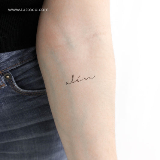 Alive Temporary Tattoo - Set of 3