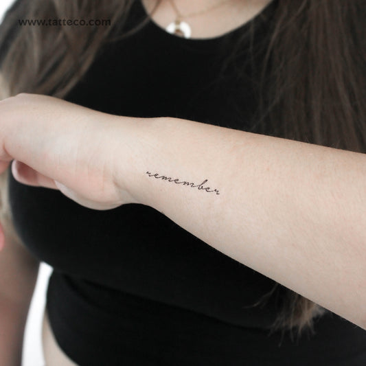 Remember Temporary Tattoo - Set of 3