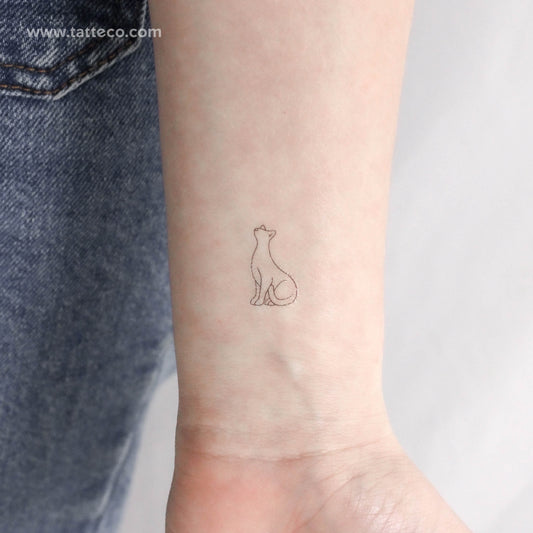 Tatuaje temporal de gato de pie - Juego de 3